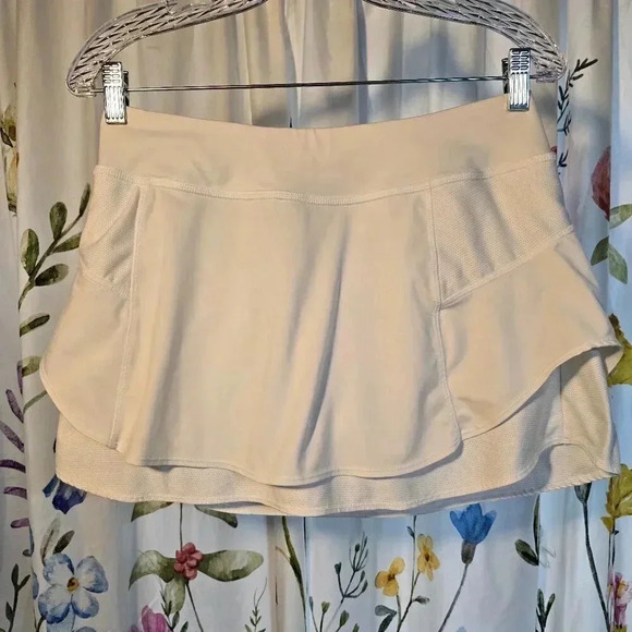 Athleta Dresses & Skirts - ATHLETA S Women's Ace Mesh Tennis Skort Small Bright White Pickleball Golf Skirt